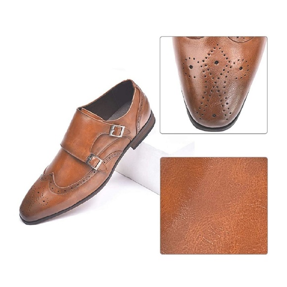 Men's Oxford Shoes Double Monk Strap - Picture 3 of 6